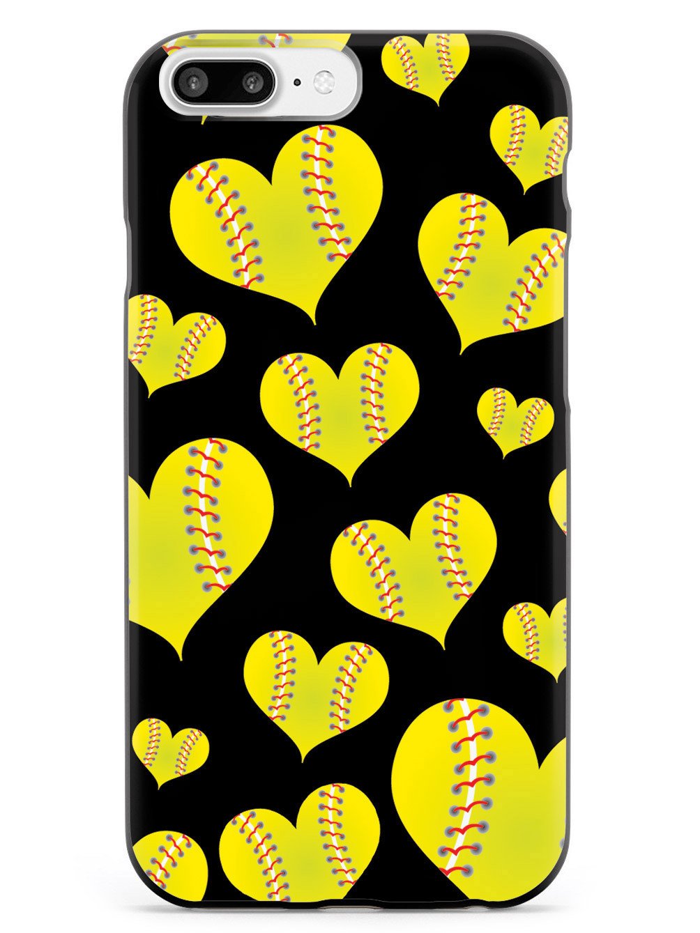 Softball Heart Pattern Case