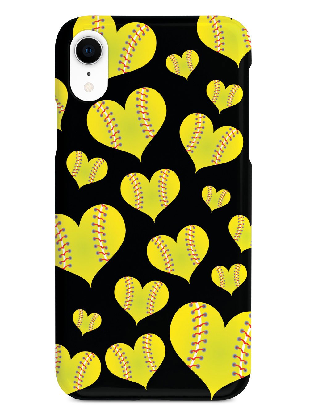 Softball Heart Pattern Case