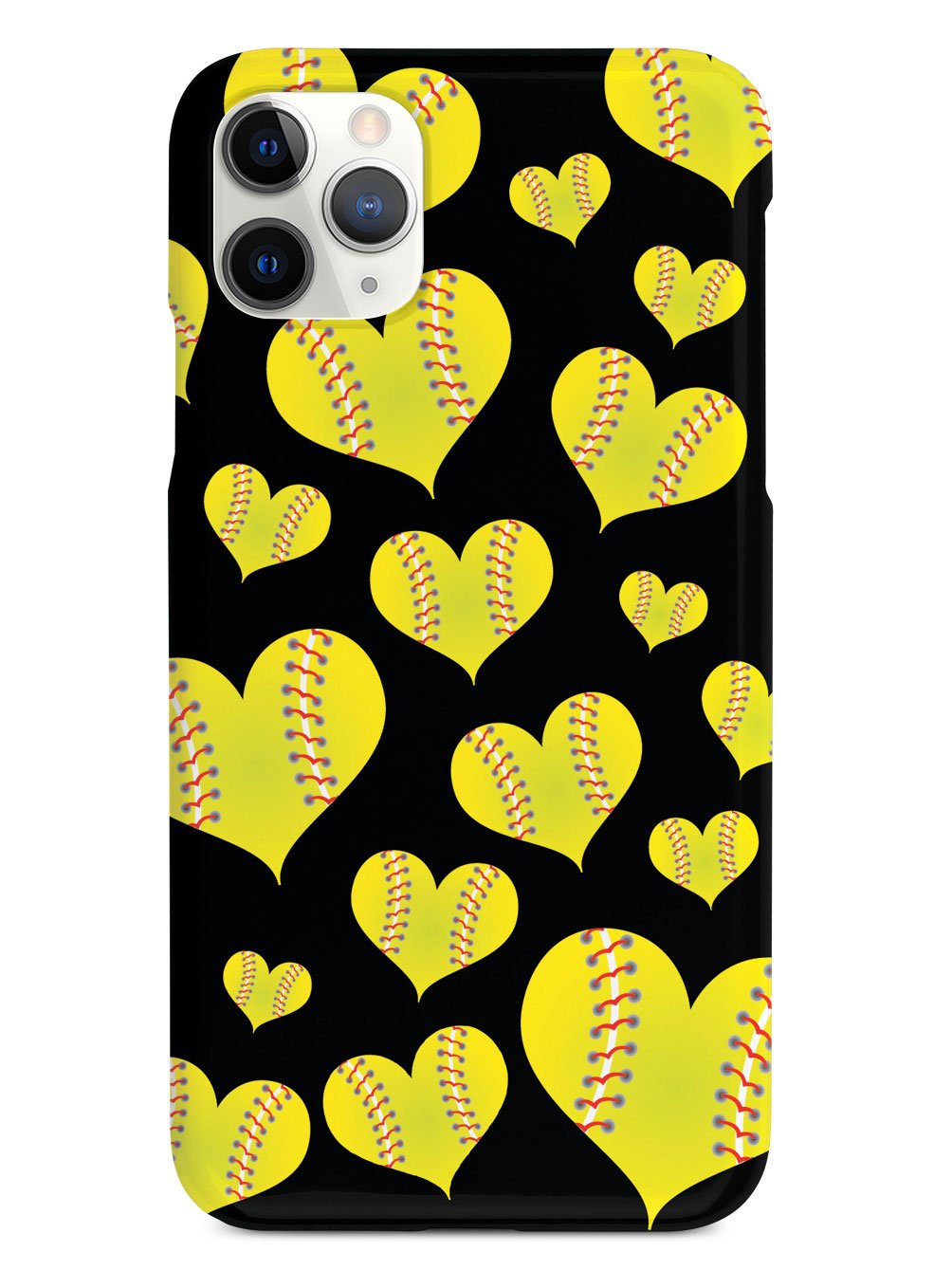 Softball Heart Pattern Case