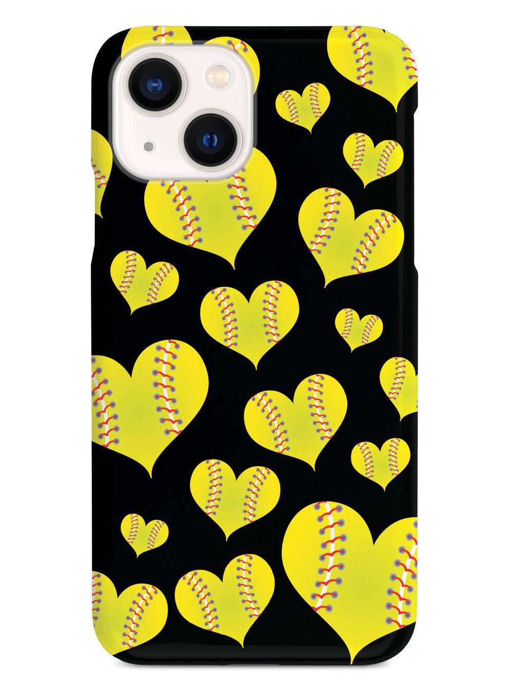 Softball Heart Pattern Case