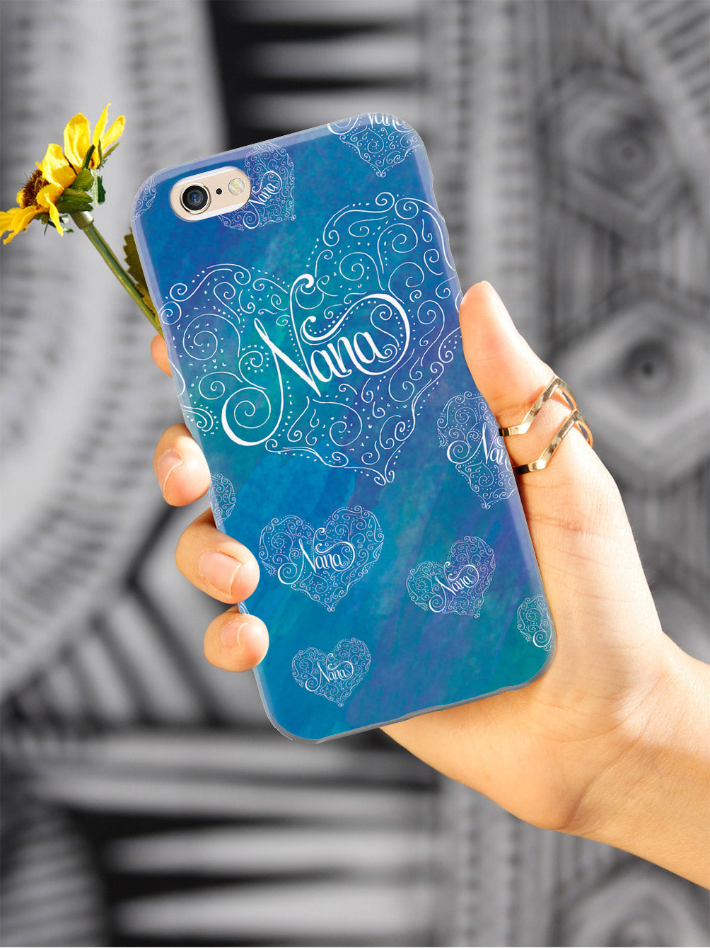 Nana - Blue Doodle Design Case