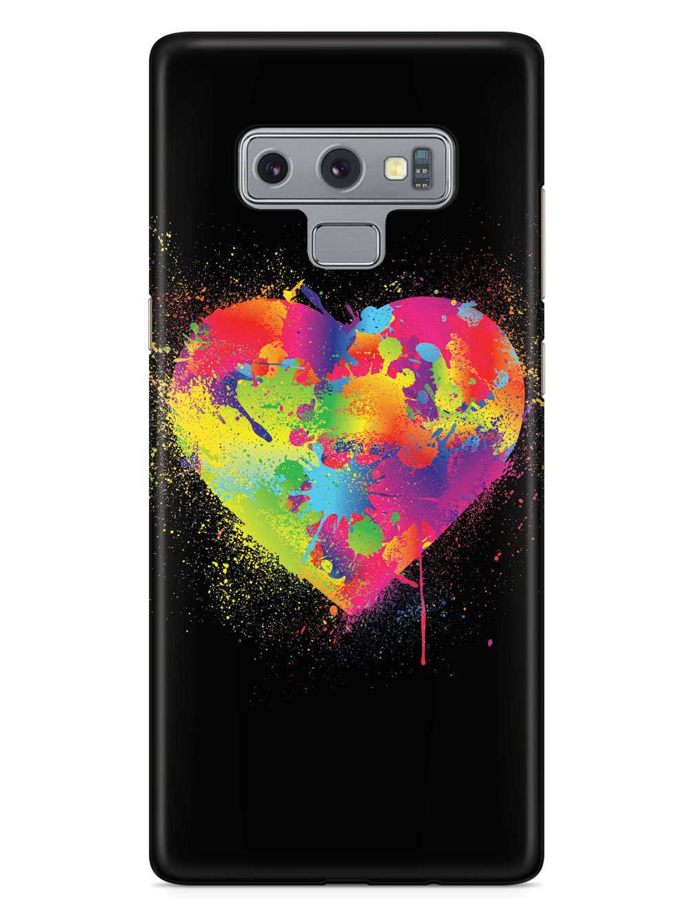 Rainbow Heart Paint Splatter Case