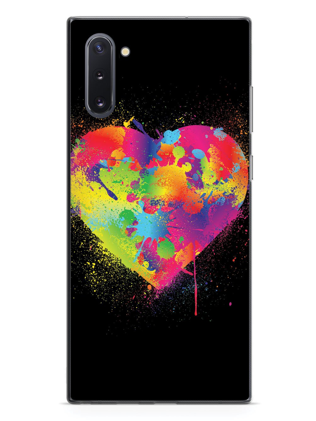 Rainbow Heart Paint Splatter Case