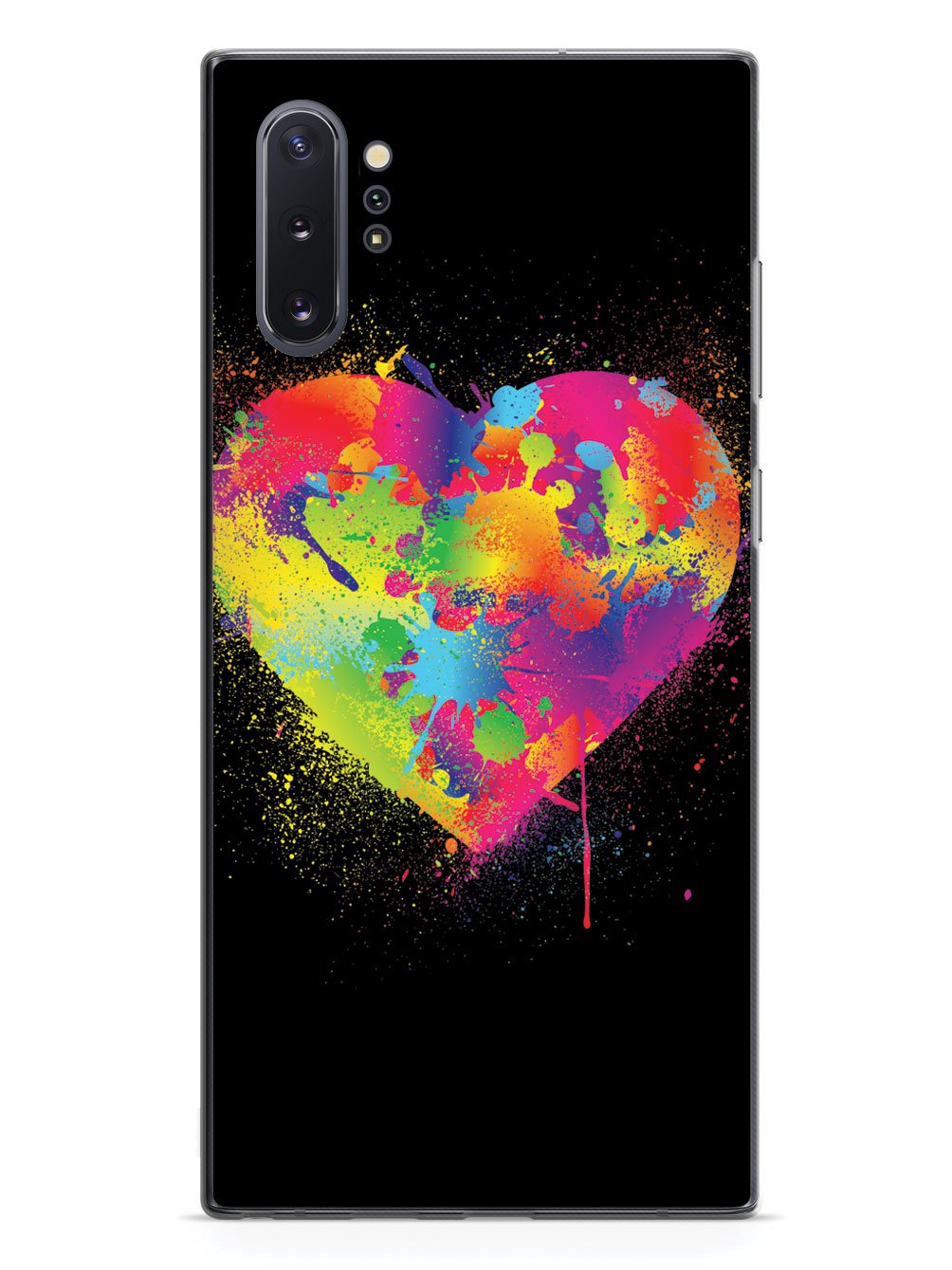 Rainbow Heart Paint Splatter Case