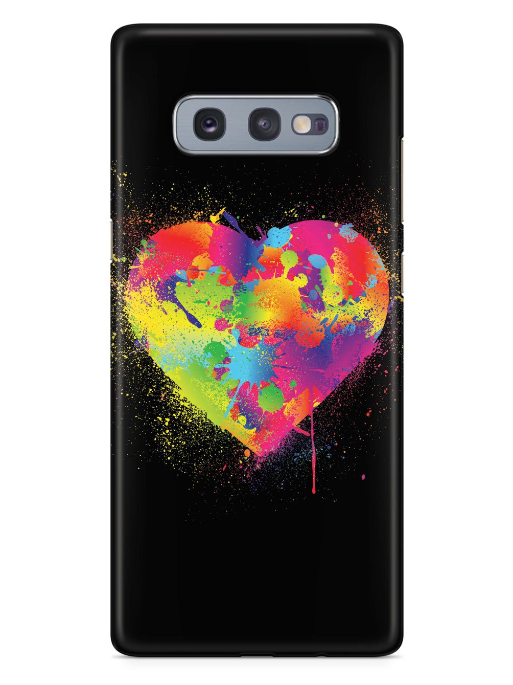 Rainbow Heart Paint Splatter Case