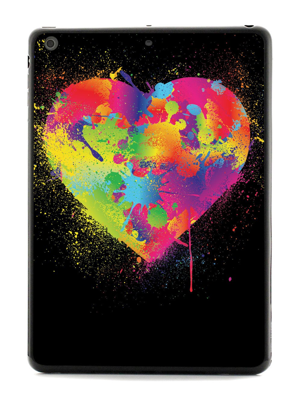 Rainbow Heart Paint Splatter Case