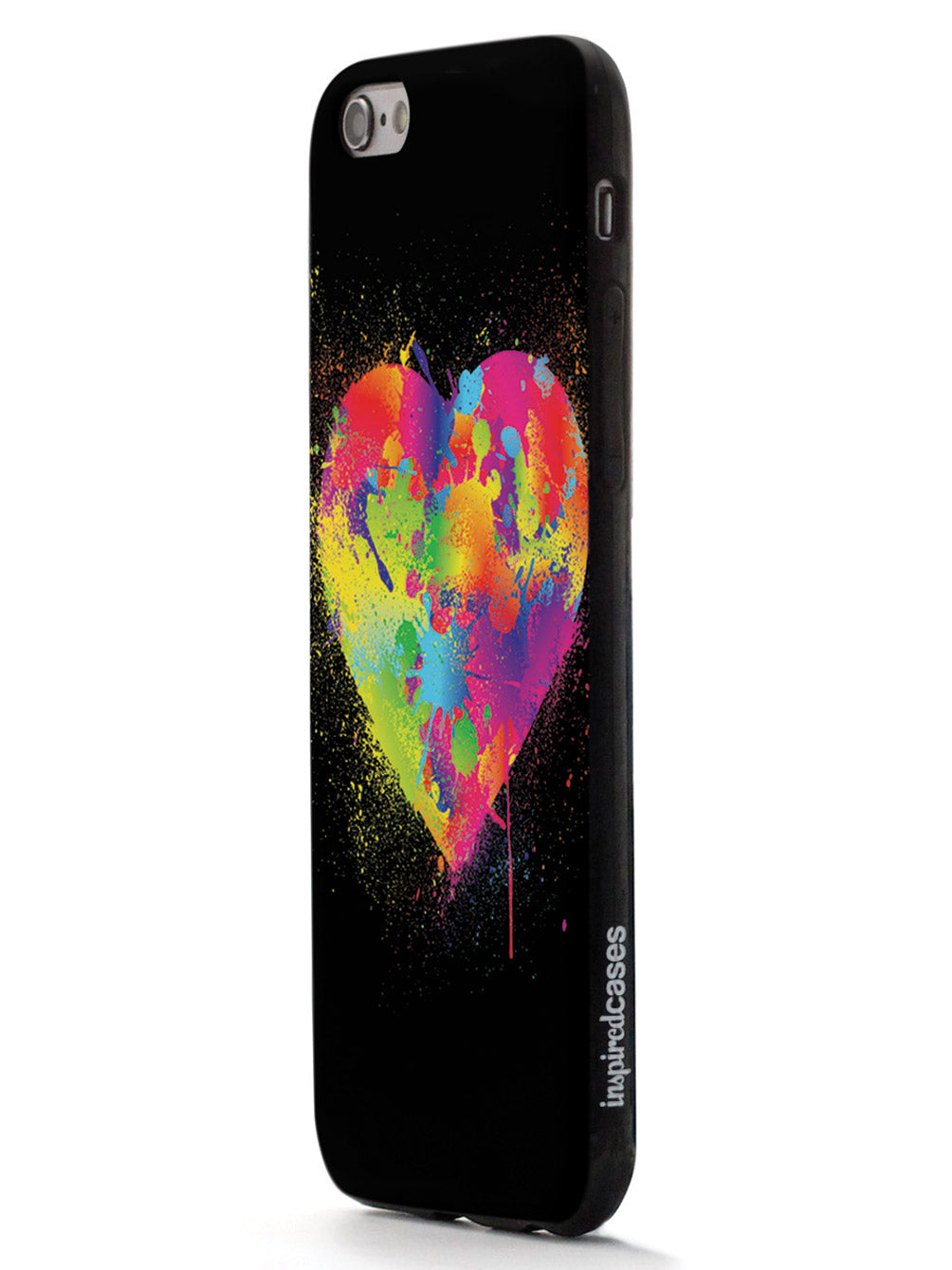 Rainbow Heart Paint Splatter Case