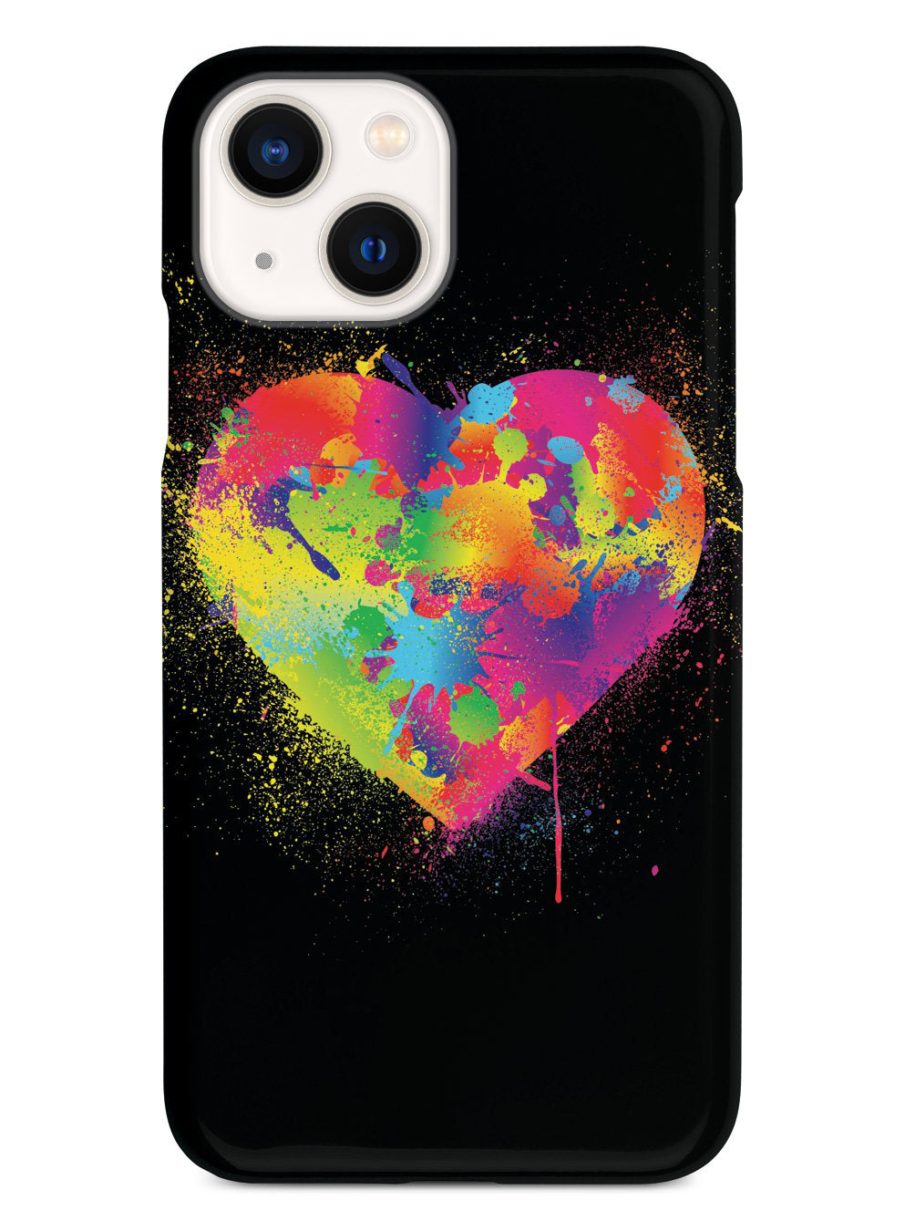 Rainbow Heart Paint Splatter Case