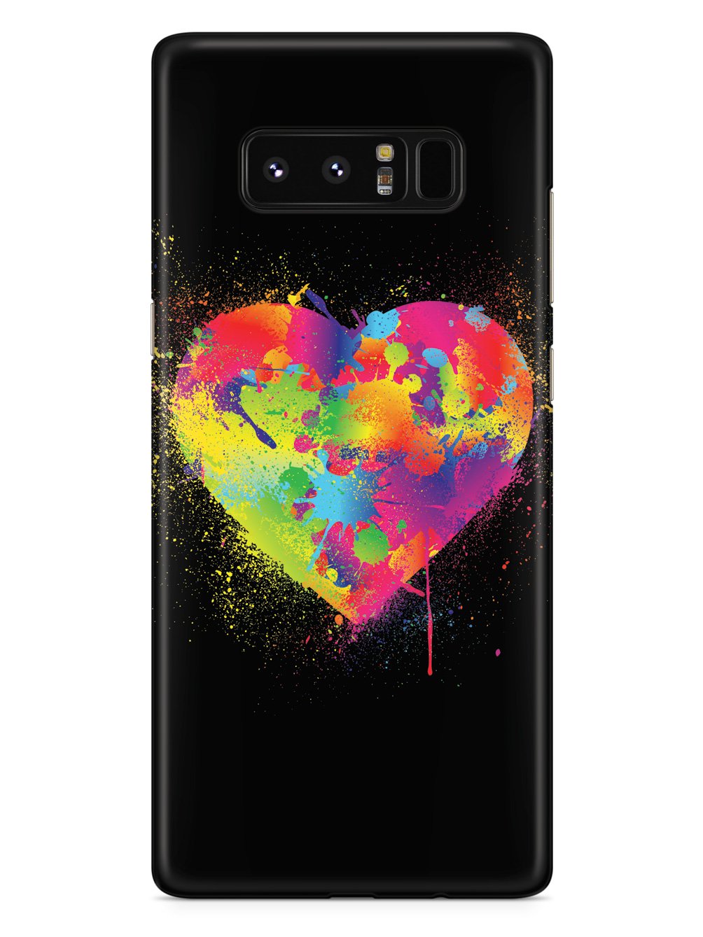 Rainbow Heart Paint Splatter Case