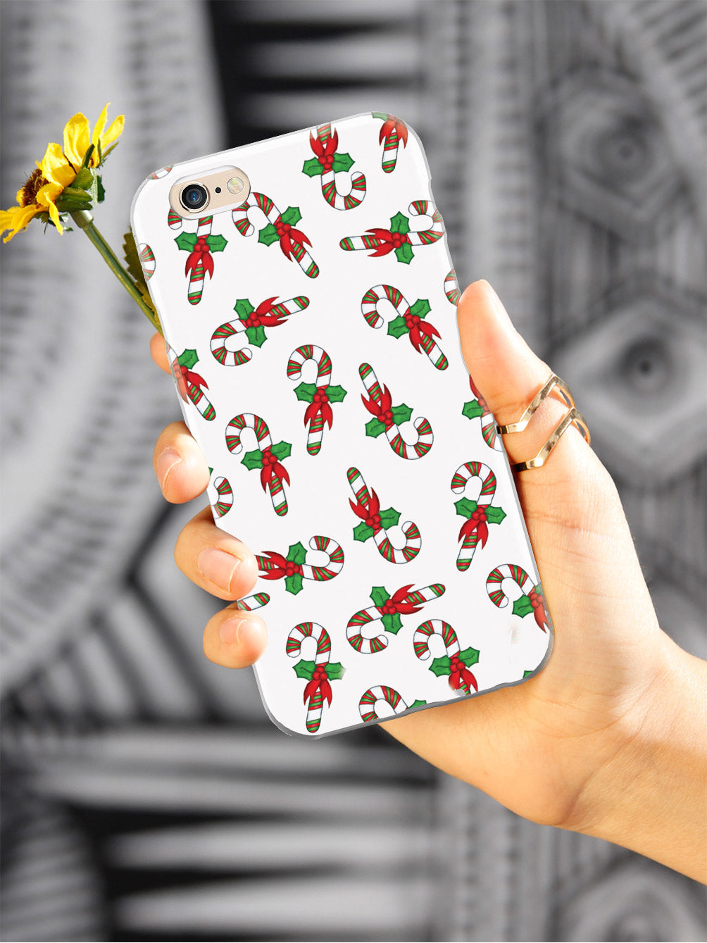 Candy Canes Christmas Pattern Case