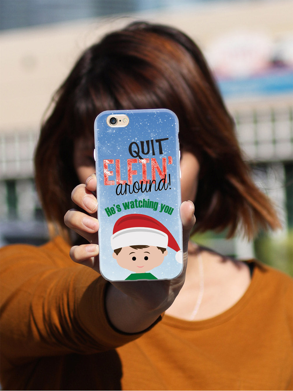 Quit Elfin' Around Elf Christmas Case