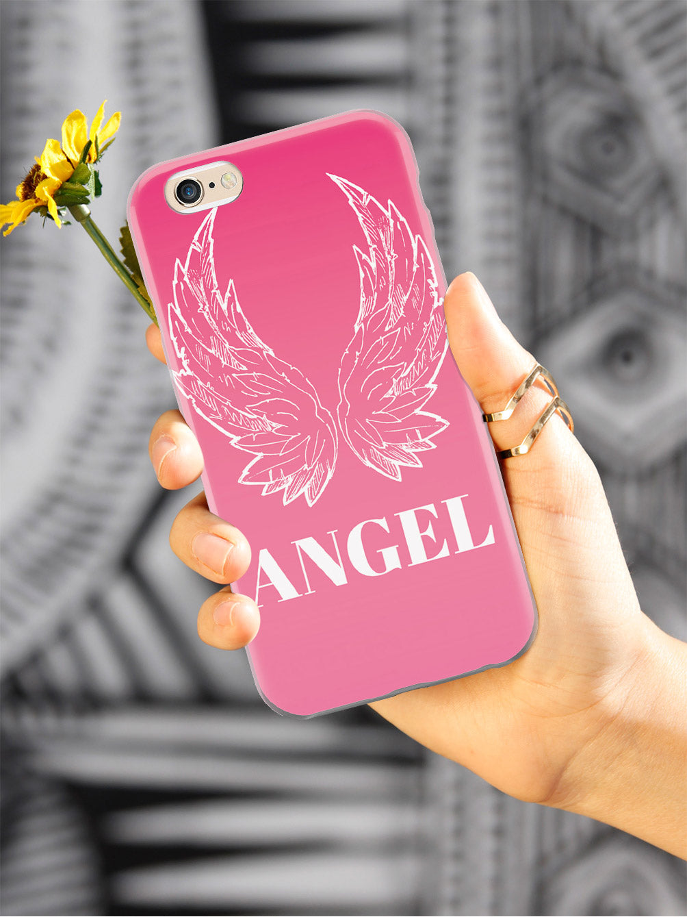 Pink Angel Wings Case