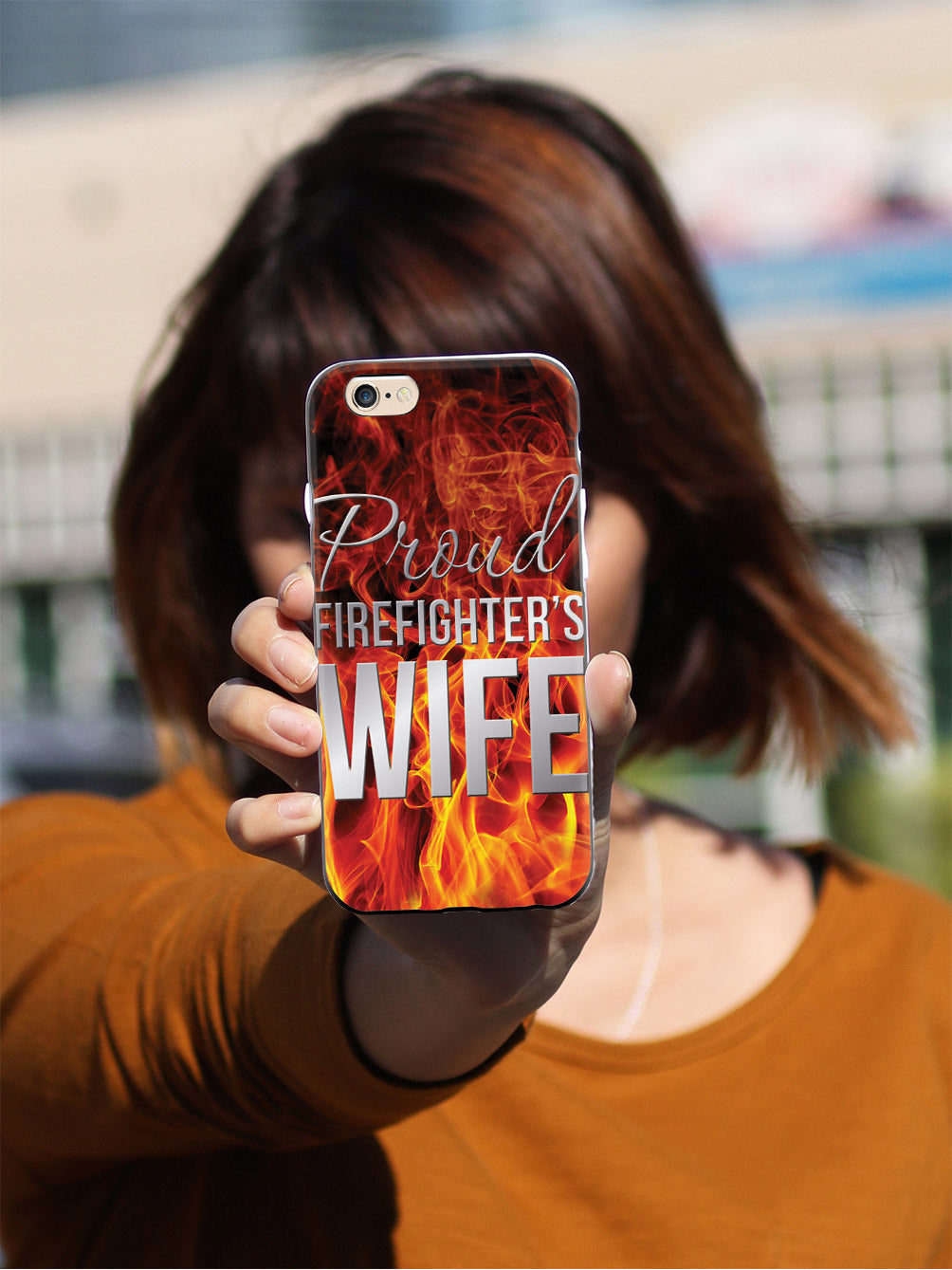 Proud Firefighter's Wife Flame Case