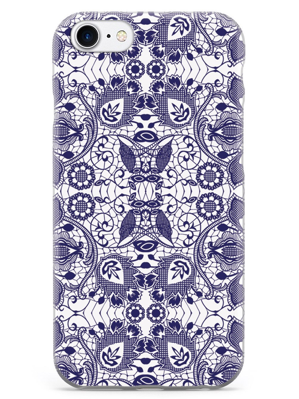 Lace Pattern - Navy Blue Case