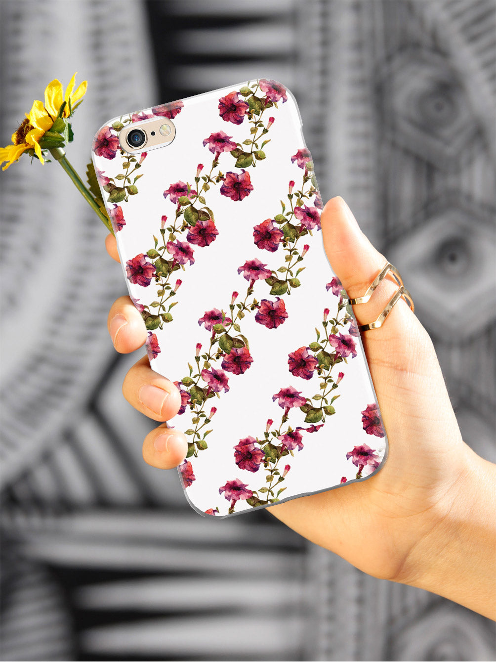 Pink Flower Vine Pattern Case