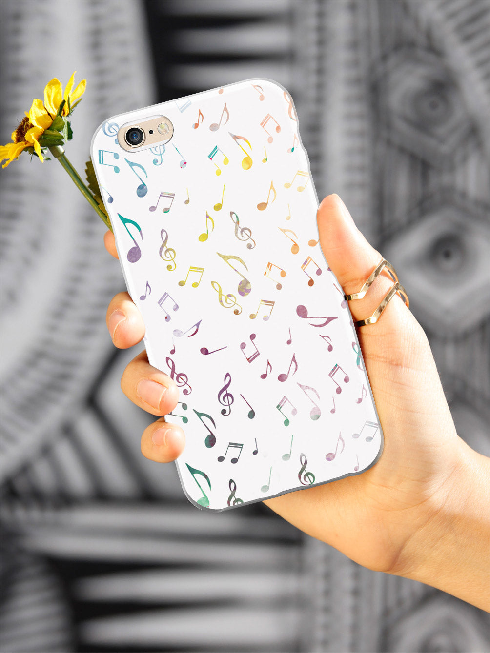 Music Notes Pattern - Watercolor Case