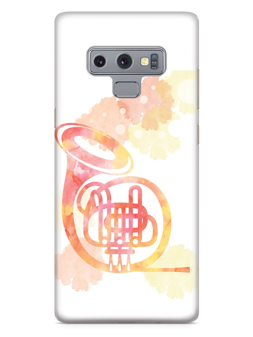 French Horn Silhouette - Watercolor Case