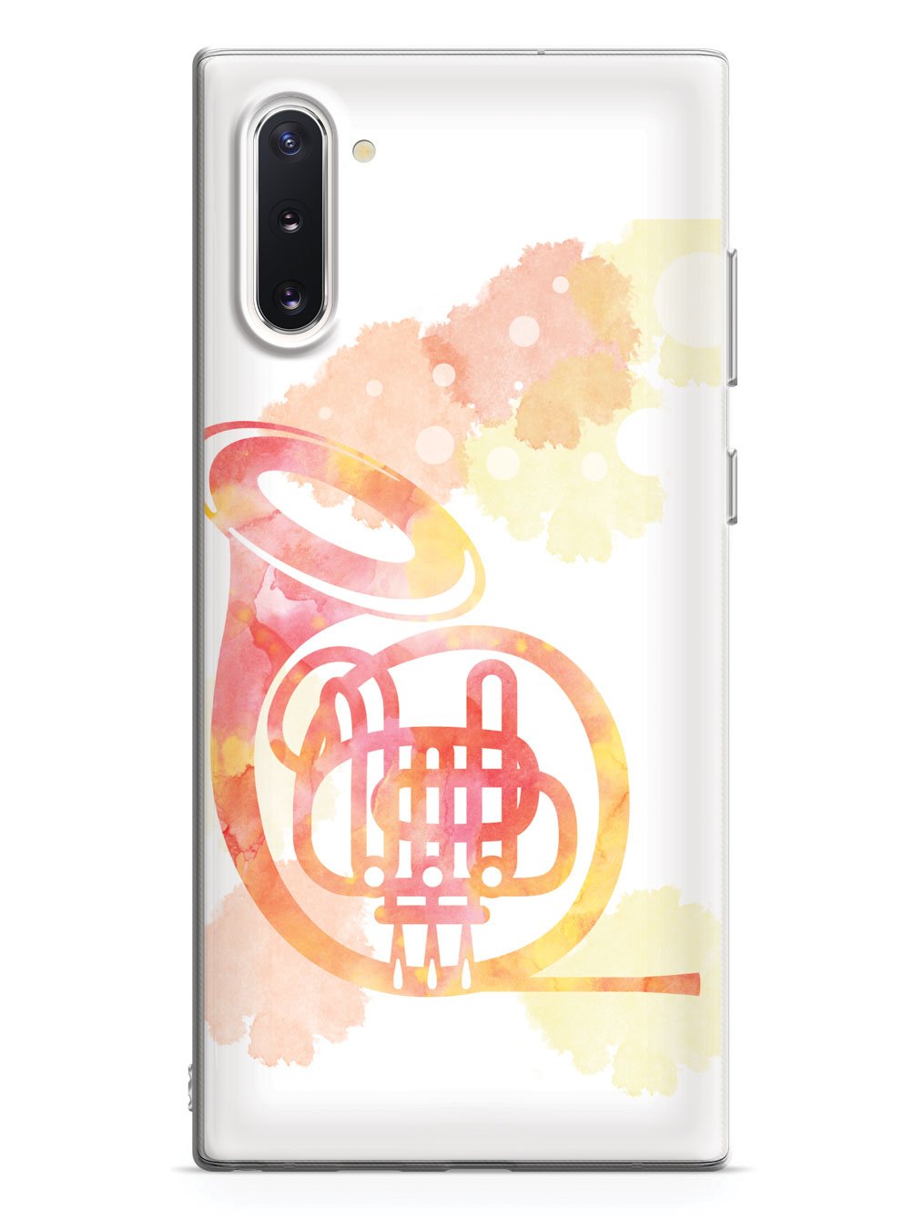French Horn Silhouette - Watercolor Case