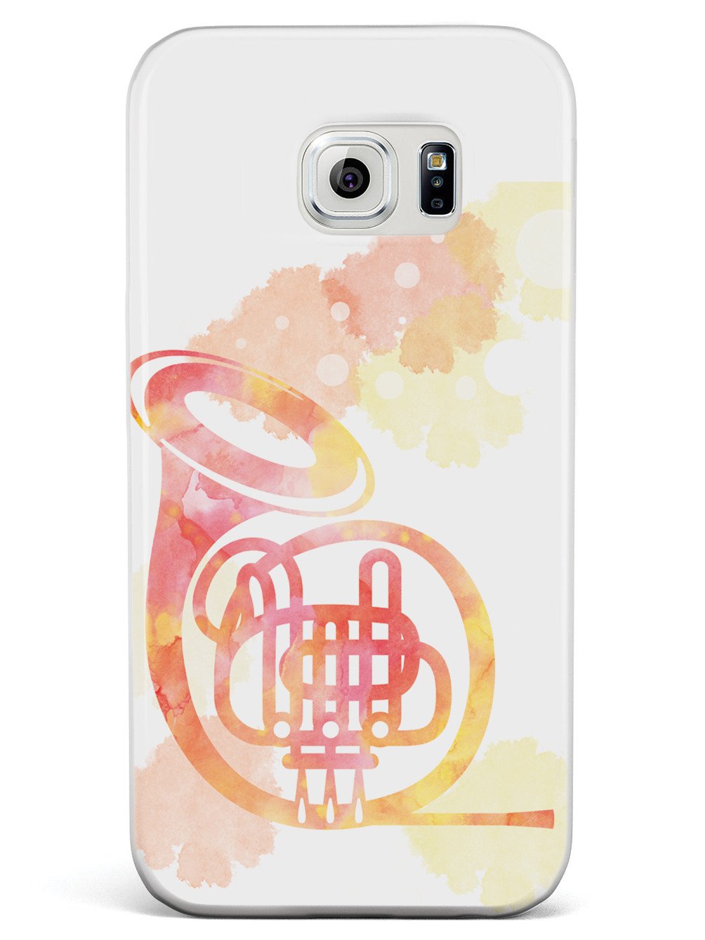 French Horn Silhouette - Watercolor Case
