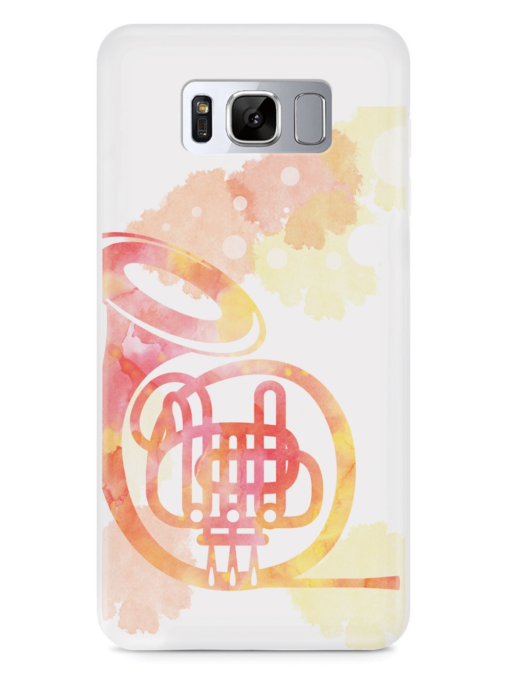 French Horn Silhouette - Watercolor Case