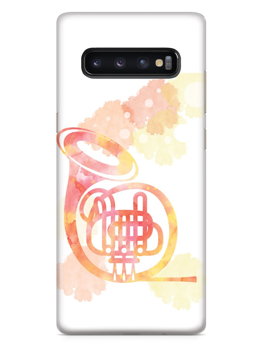 French Horn Silhouette - Watercolor Case