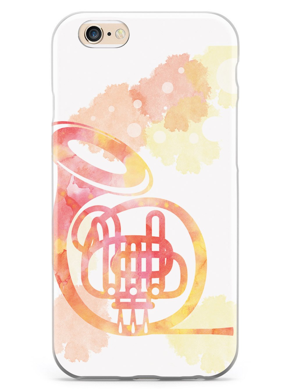 French Horn Silhouette - Watercolor Case