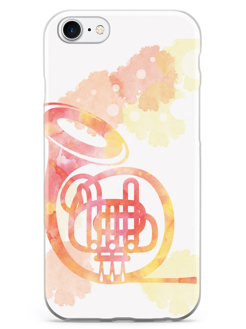 French Horn Silhouette - Watercolor Case