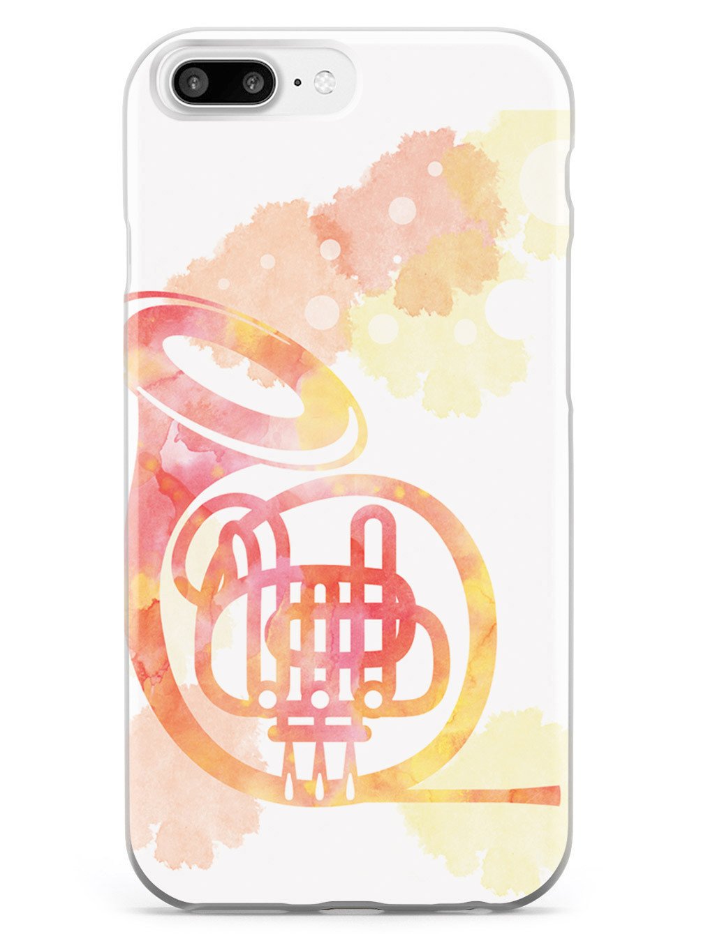 French Horn Silhouette - Watercolor Case