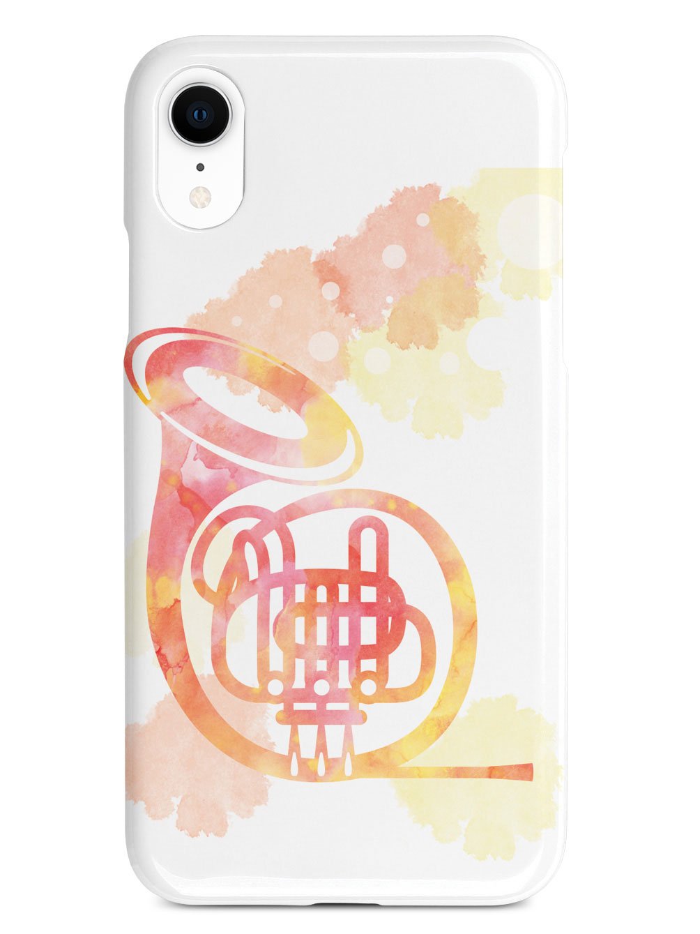 French Horn Silhouette - Watercolor Case