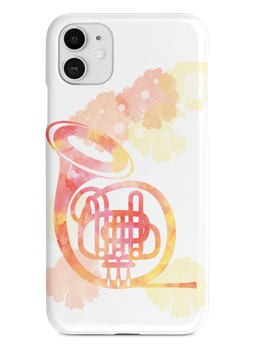French Horn Silhouette - Watercolor Case