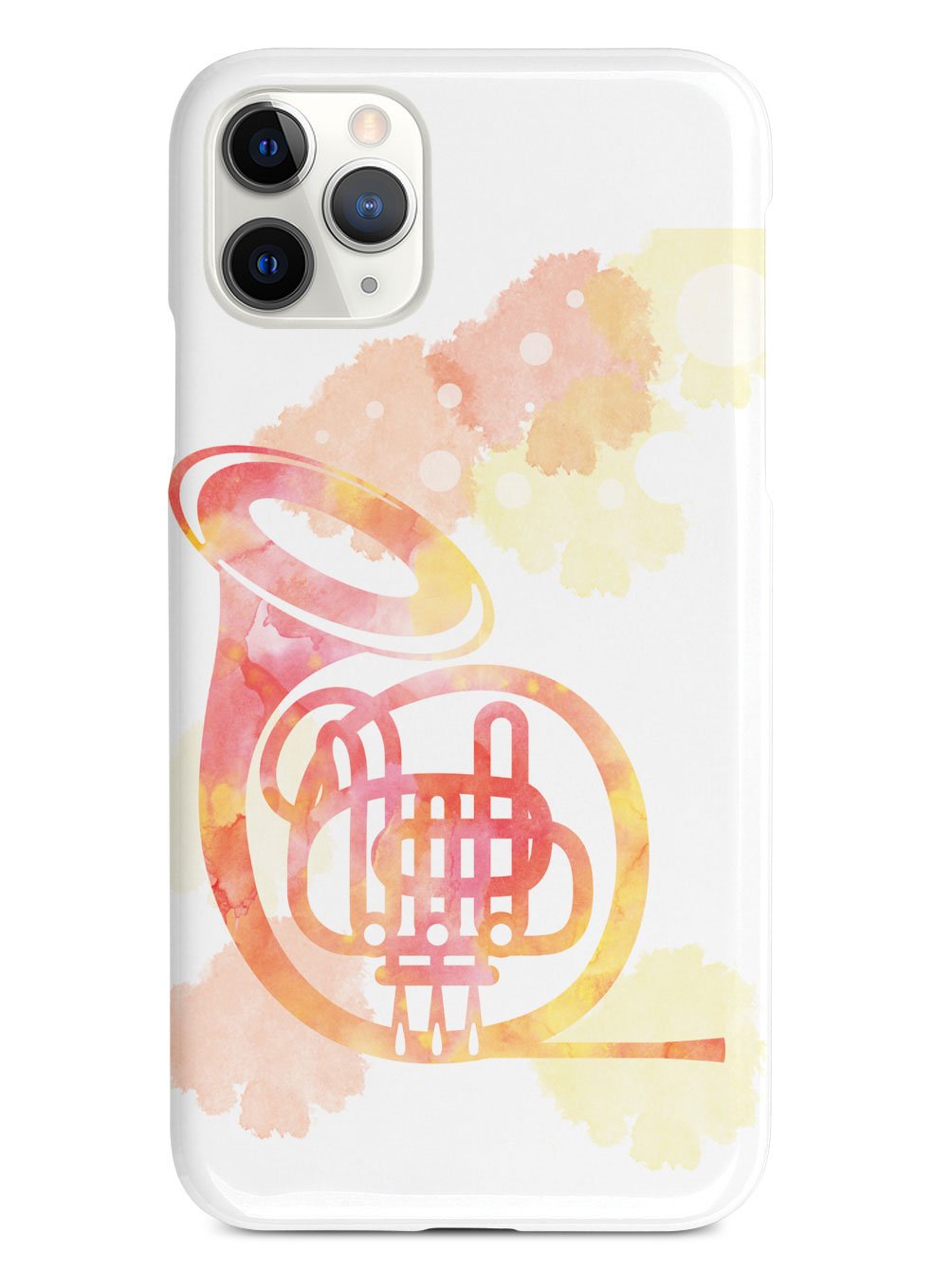 French Horn Silhouette - Watercolor Case