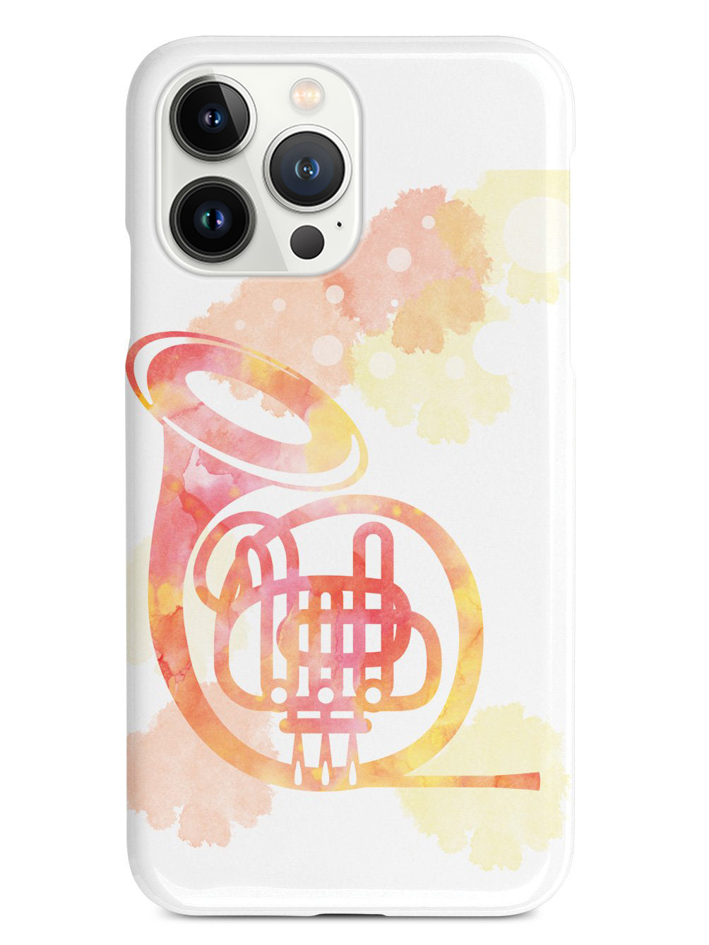 French Horn Silhouette - Watercolor Case