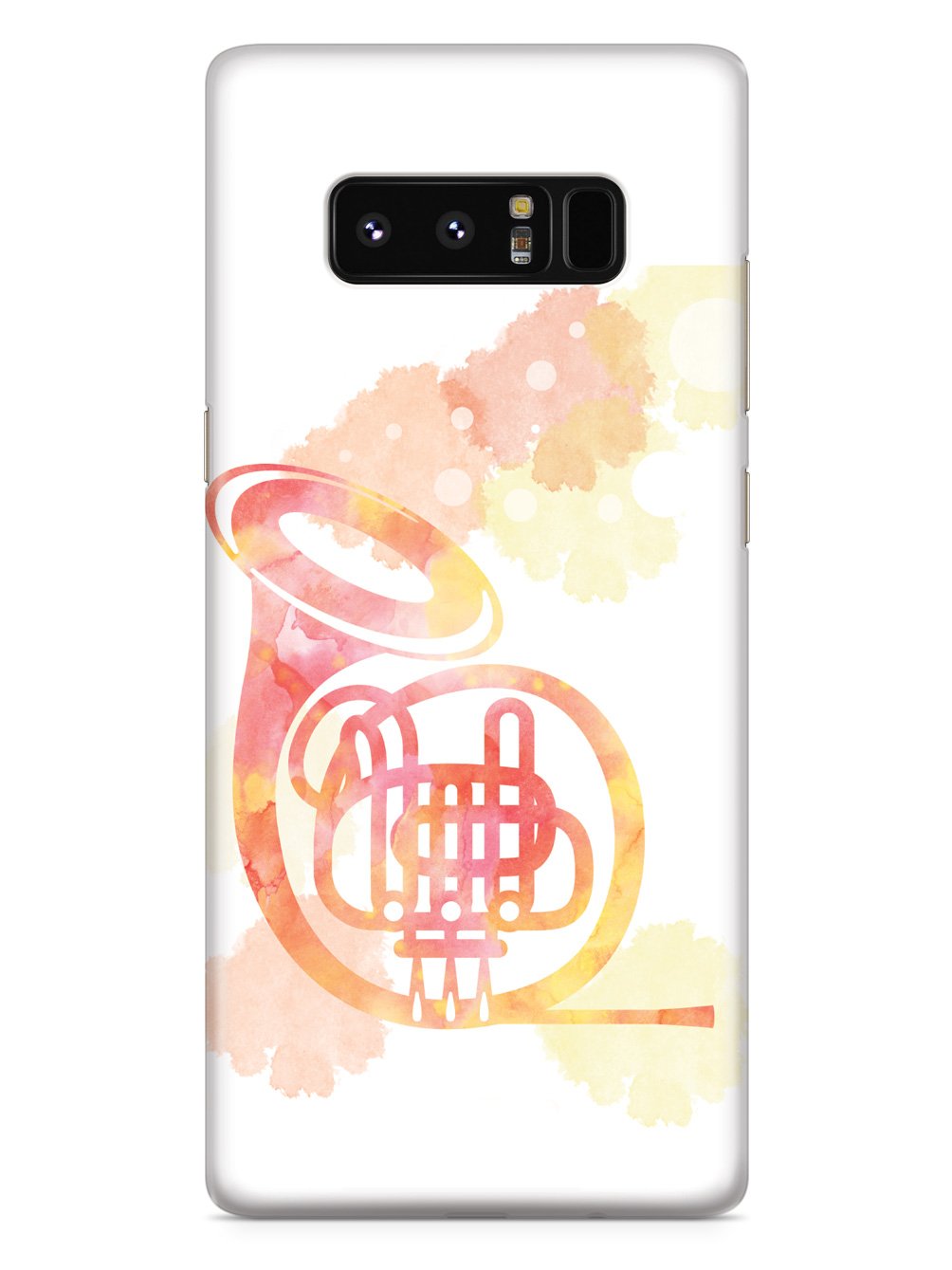 French Horn Silhouette - Watercolor Case