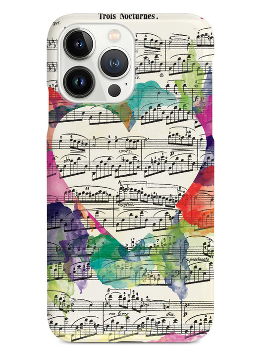 Music Sheet Heart Case