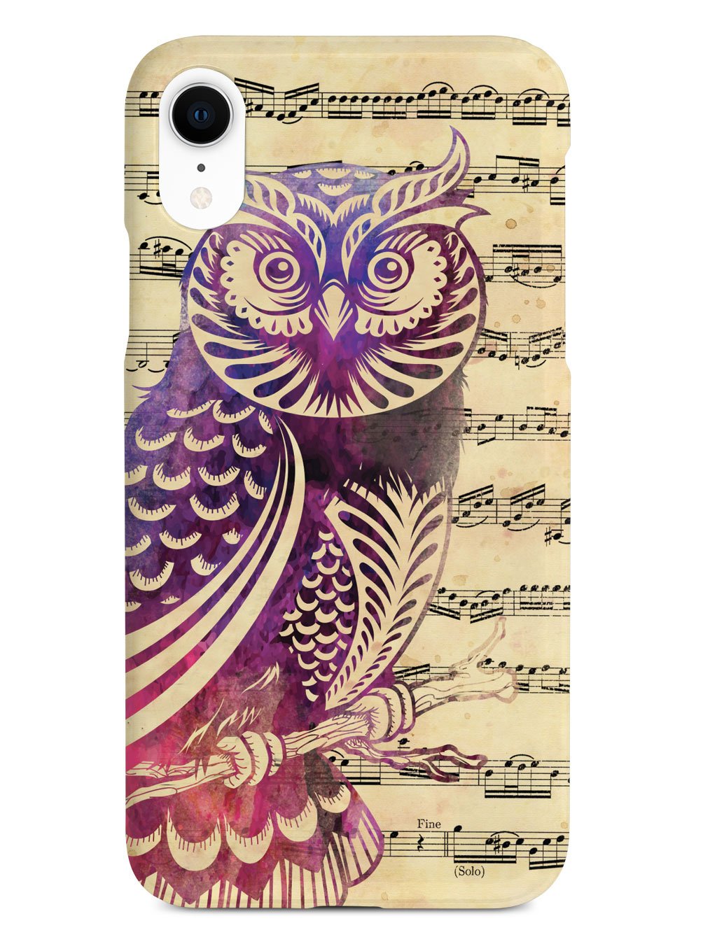 Owl and Music Notes Case