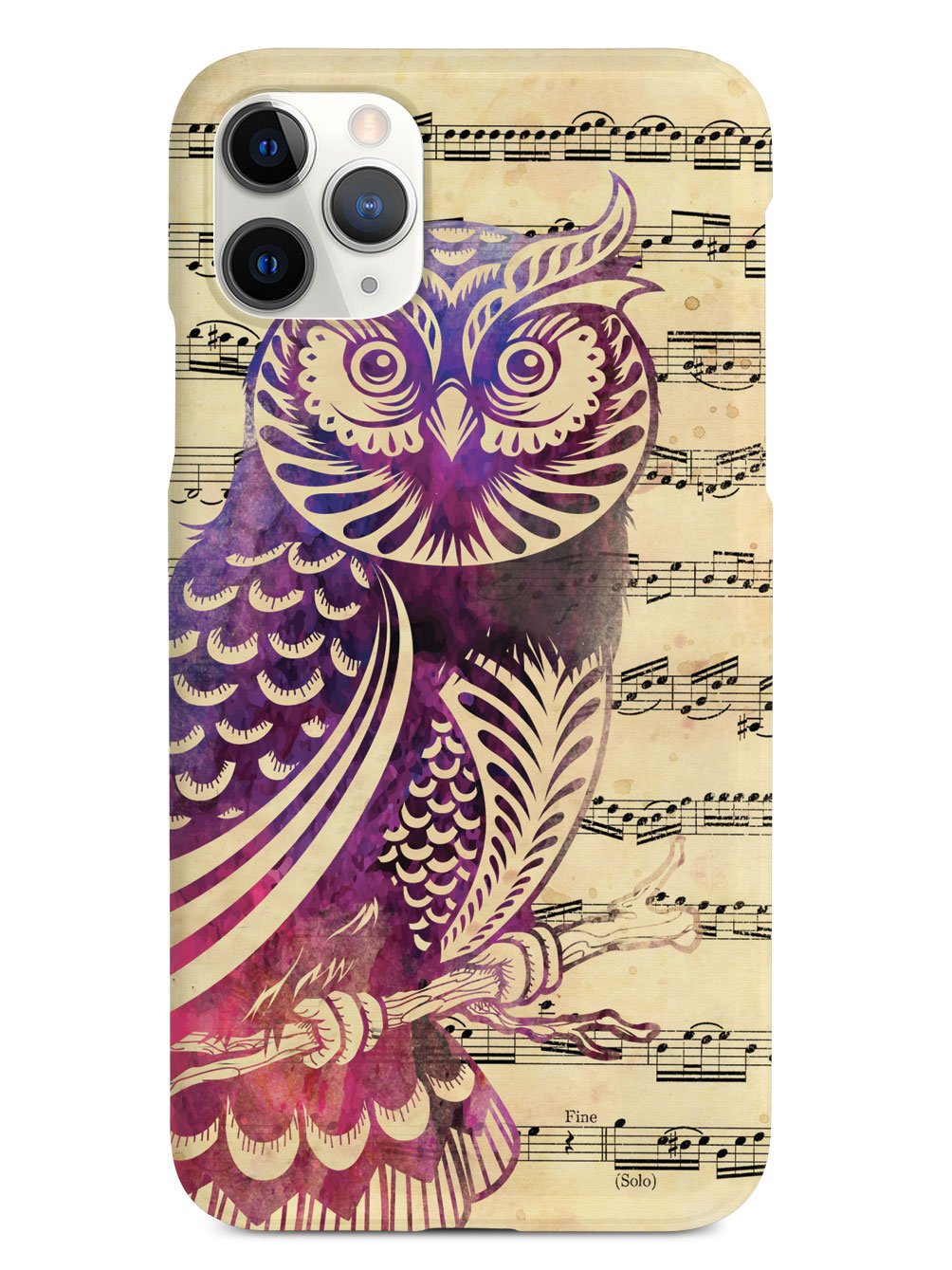 Owl and Music Notes Case