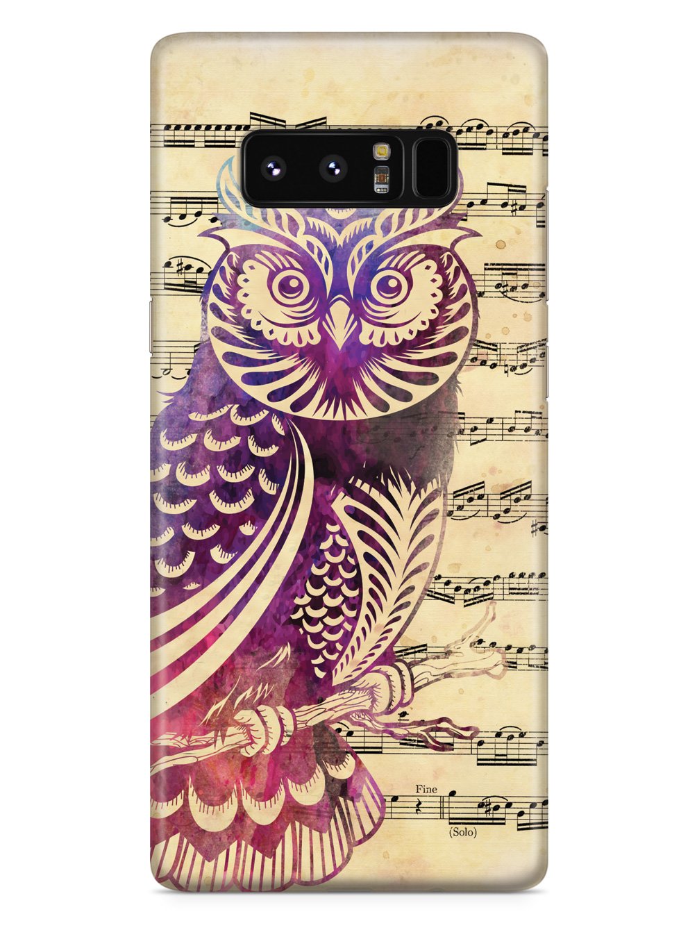 Owl and Music Notes Case