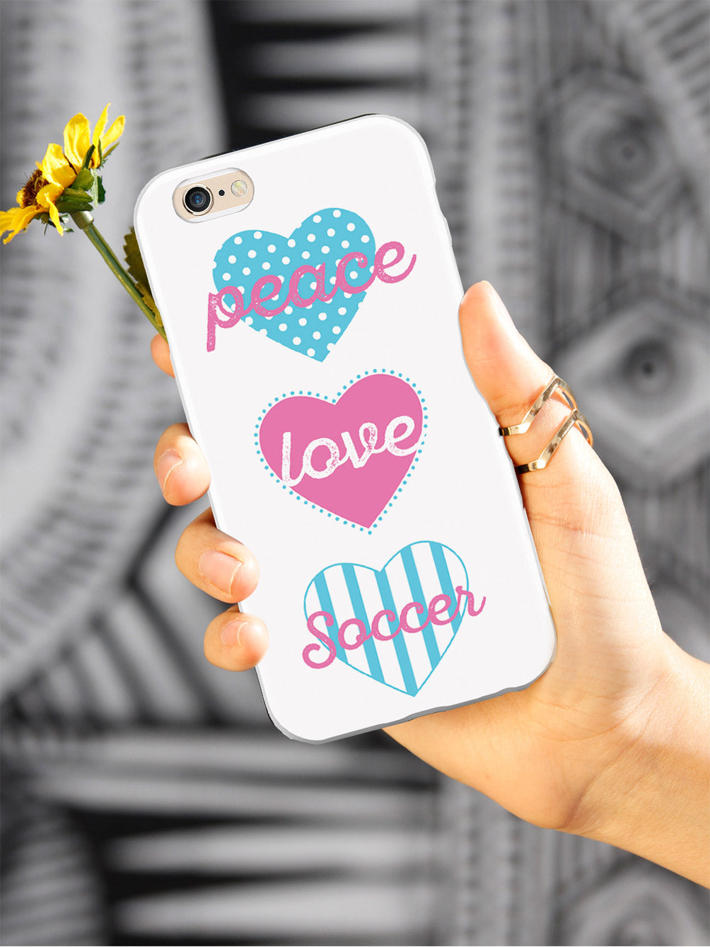 Peace Love Soccer Case