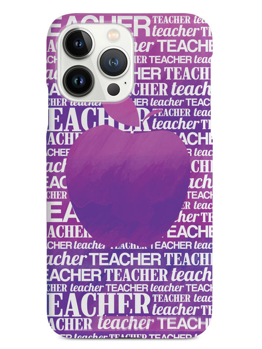 Apple Silhouette - Purple Watercolor Case