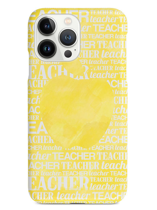 Apple Silhouette - Yellow Watercolor Case