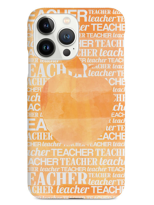 Apple Silhouette - Orange Watercolor Case