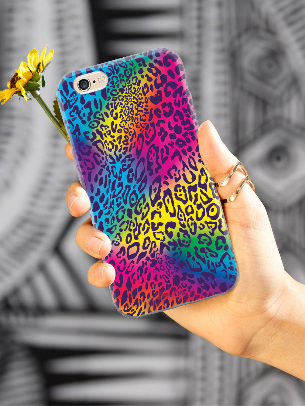 Rainbow Leopard Print Case
