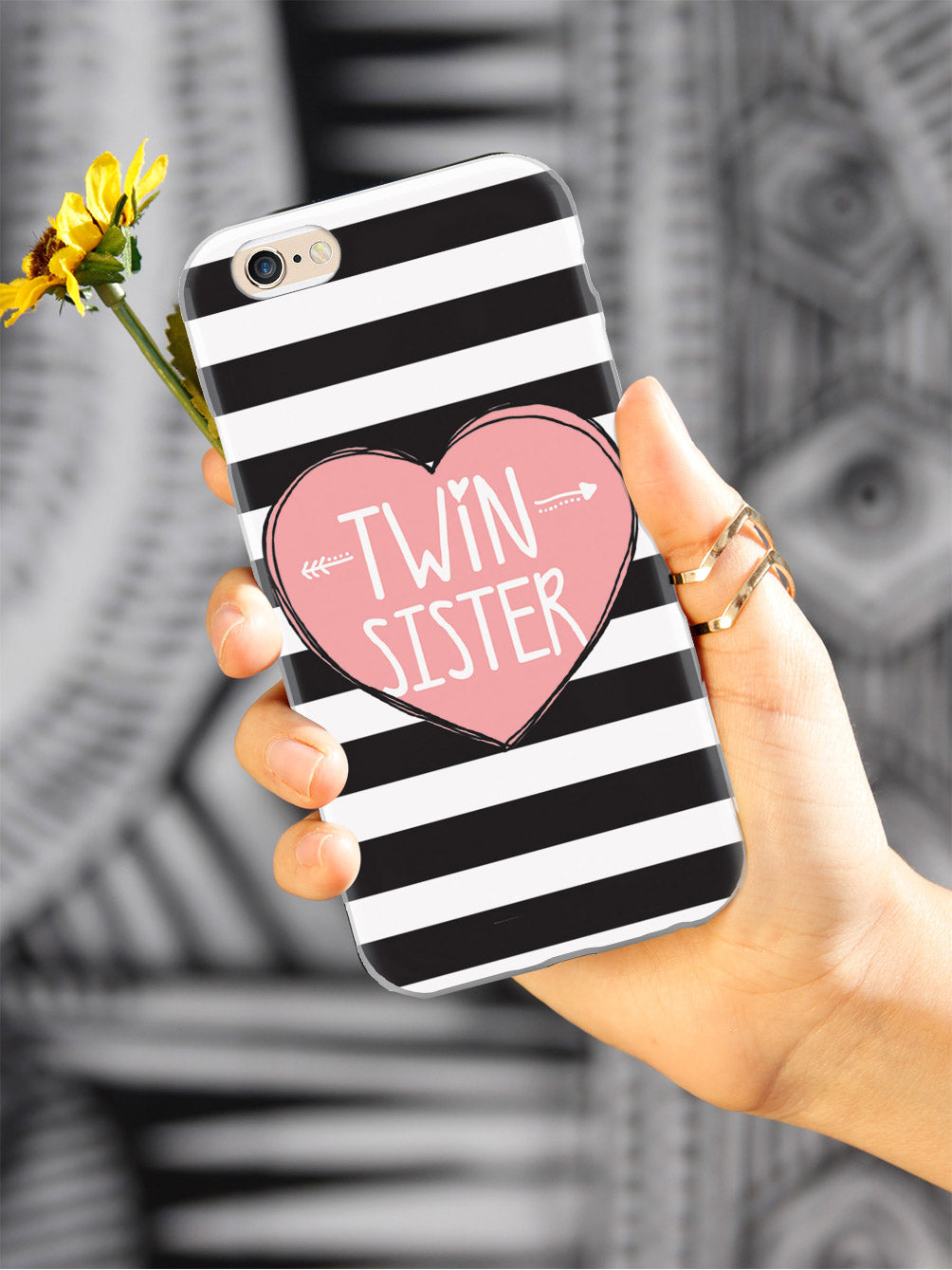 Sisterly Love - Twin Sister - Stripes Case
