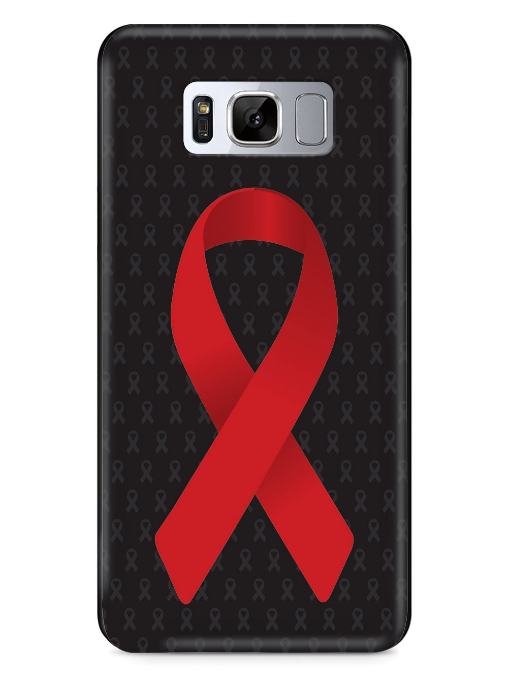 Red Awareness Ribbon - Black Case