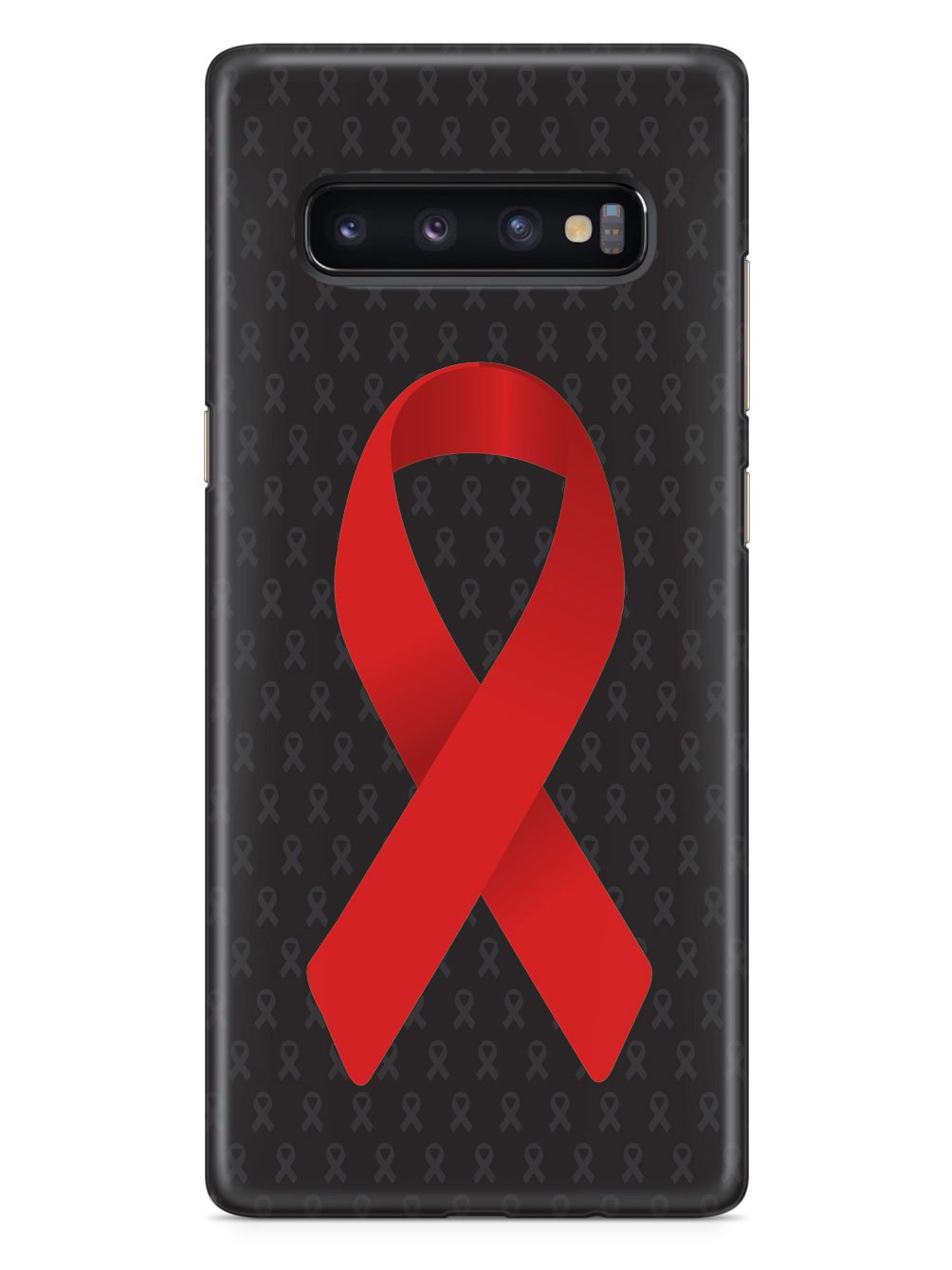 Red Awareness Ribbon - Black Case