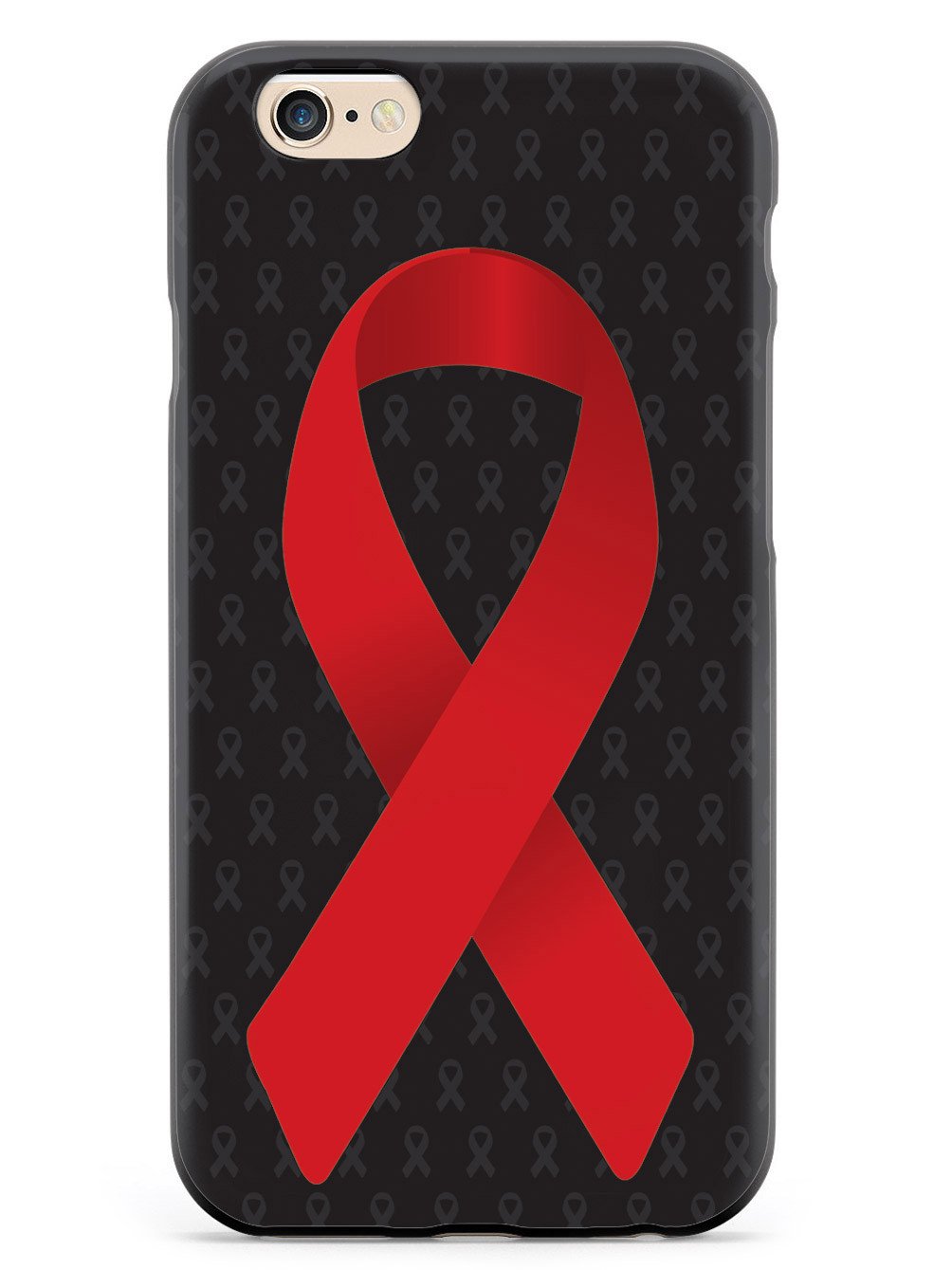 Red Awareness Ribbon - Black Case