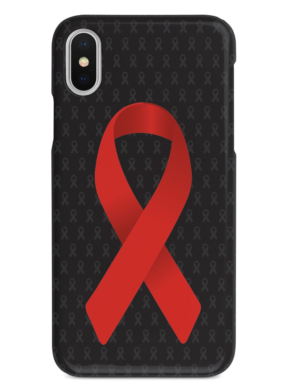 Red Awareness Ribbon - Black Case