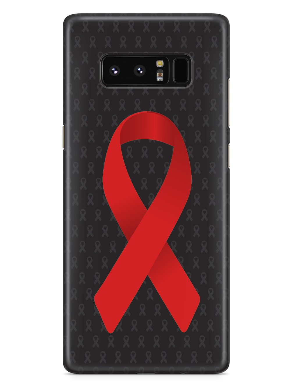 Red Awareness Ribbon - Black Case