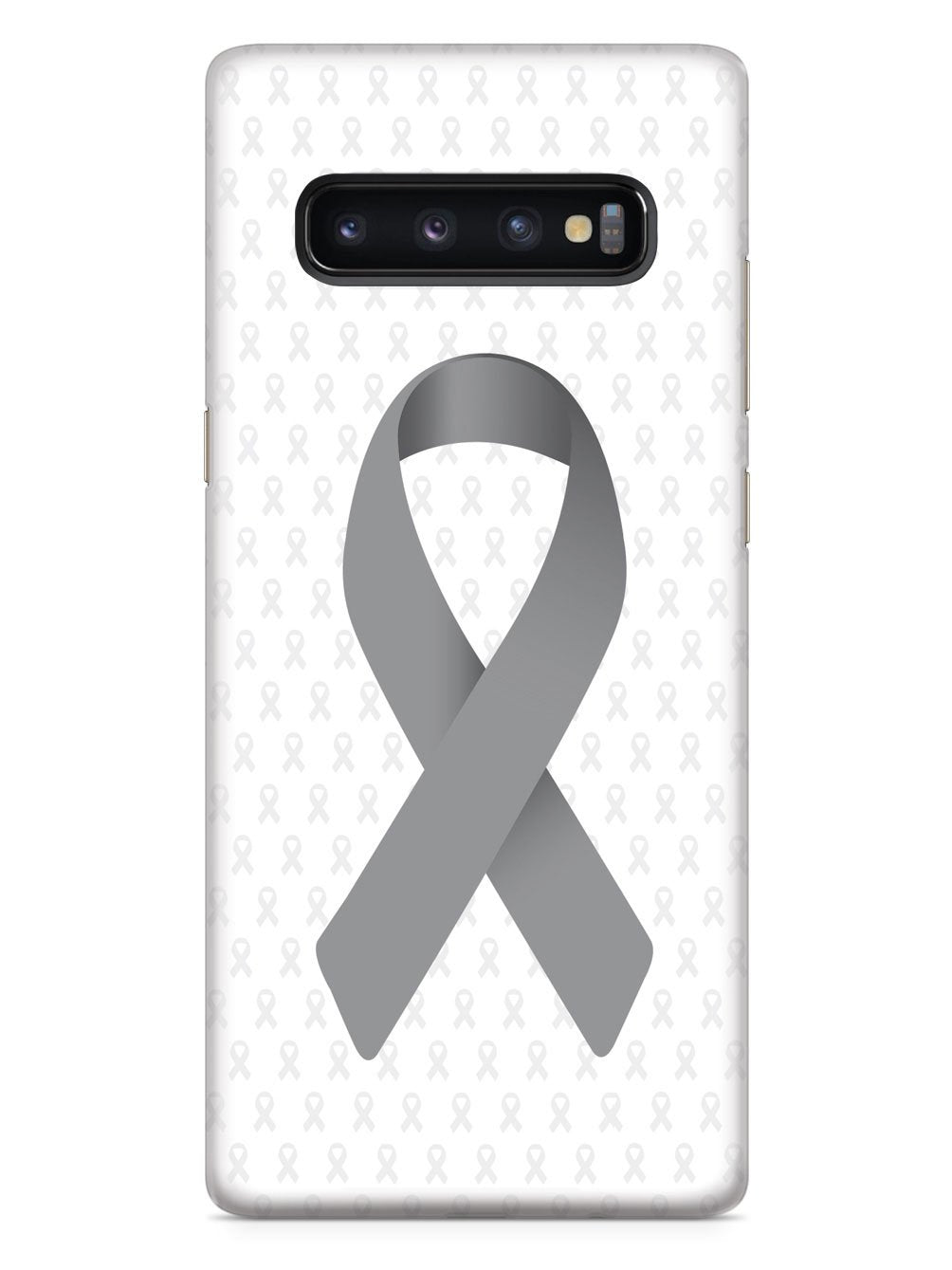 Gray Awareness Ribbon - White Case