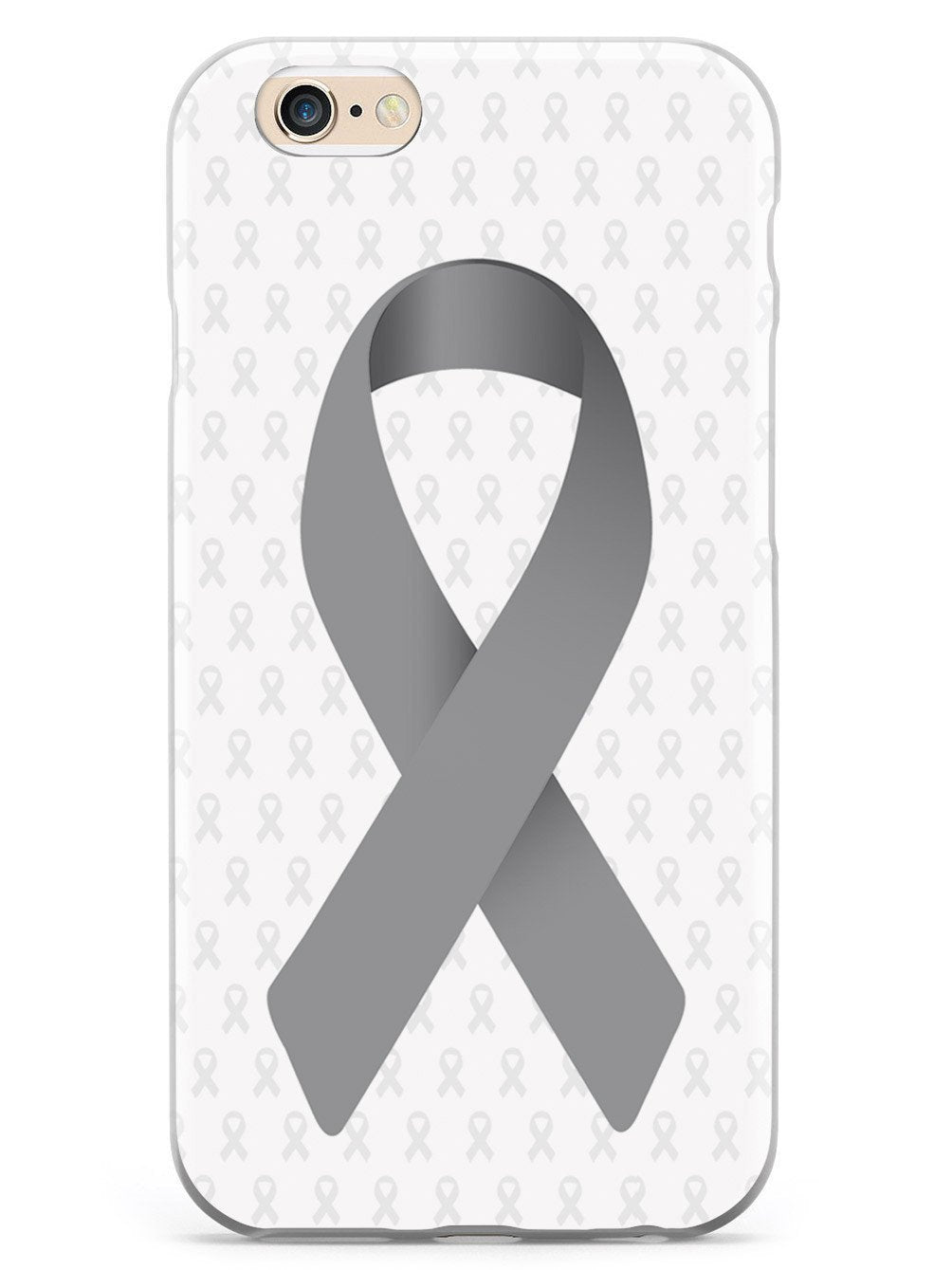 Gray Awareness Ribbon - White Case